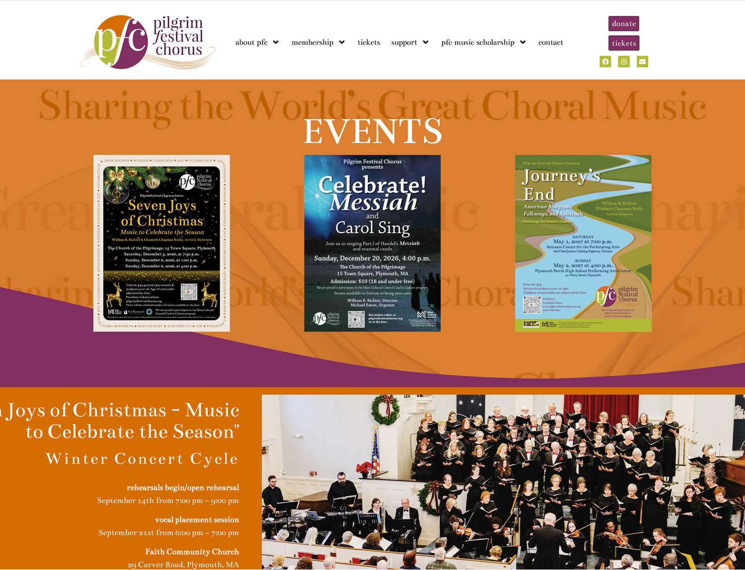 Pilgrim Festival Chorus Homepage